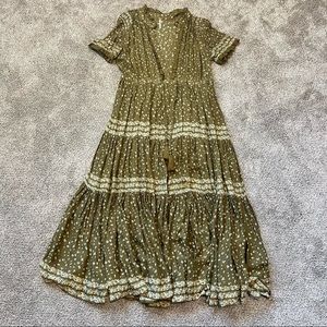 Green Free people dress size small